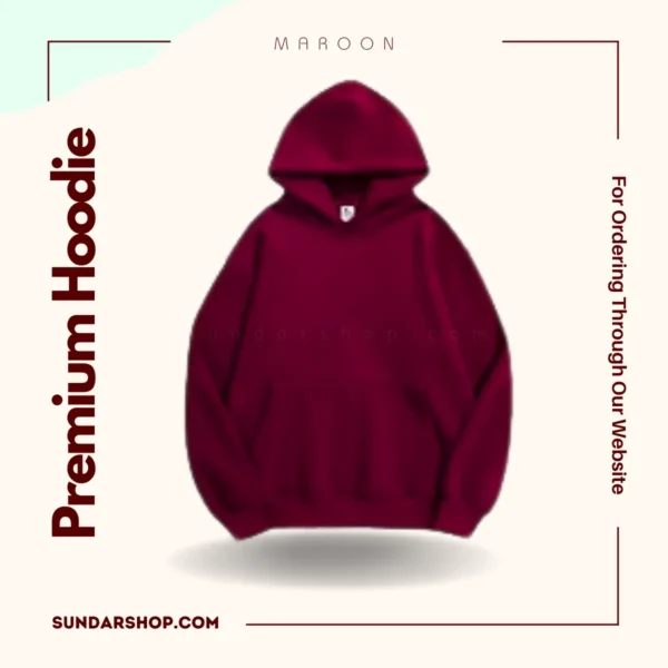 Marron Premium Winter Hoodie - Image 2